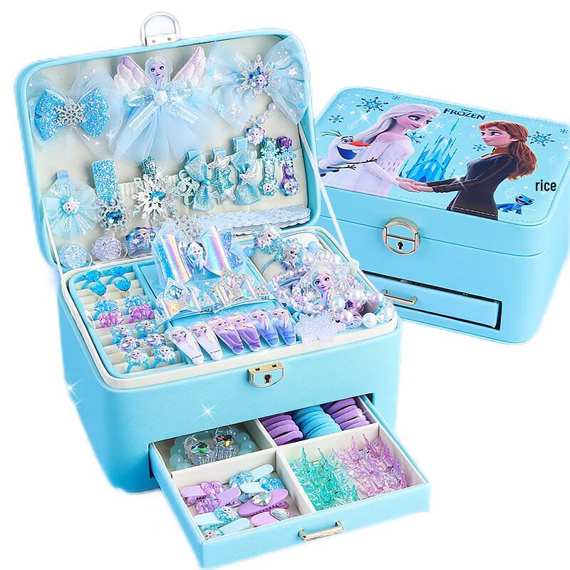 Disney Frozen Elsa Princess Hair Accessories & Jewelry Box Set