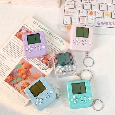 Mini ręczna gra Tetris Breloczek - Klasyczna Nostalgiczna Zabawka i Mały Prezent dla Uczniów