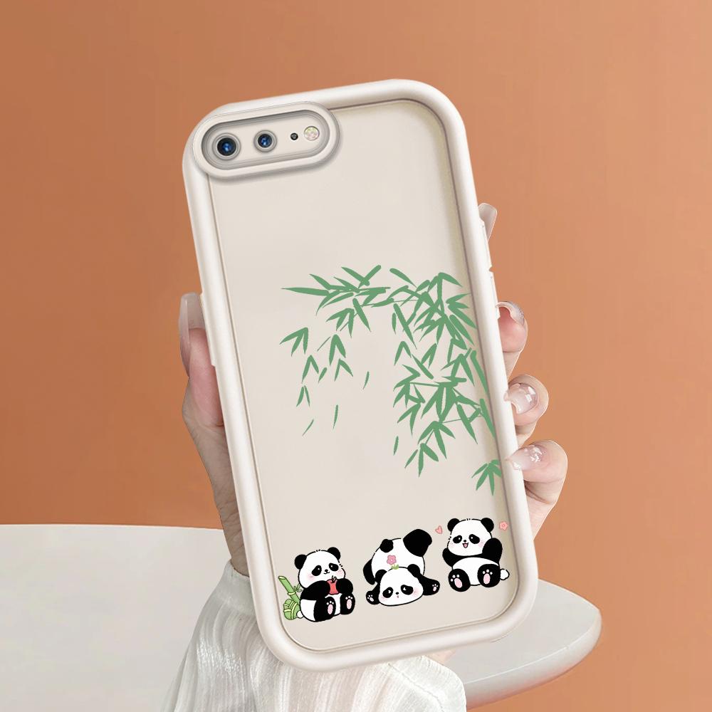 Niedliche Panda-Bambus-Handyhülle für iPhone Samsung Galaxy Xiaomi Redmi POCO HUAWEI Honor Stoßfestes, weiches, flexibles Gummi-Cover