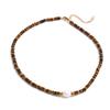 Colorful Natural Stone Beads Handmade Chain Y2K Fashion Necklace for Women Stainless Steel Waterproof Collar Jewelry Gift