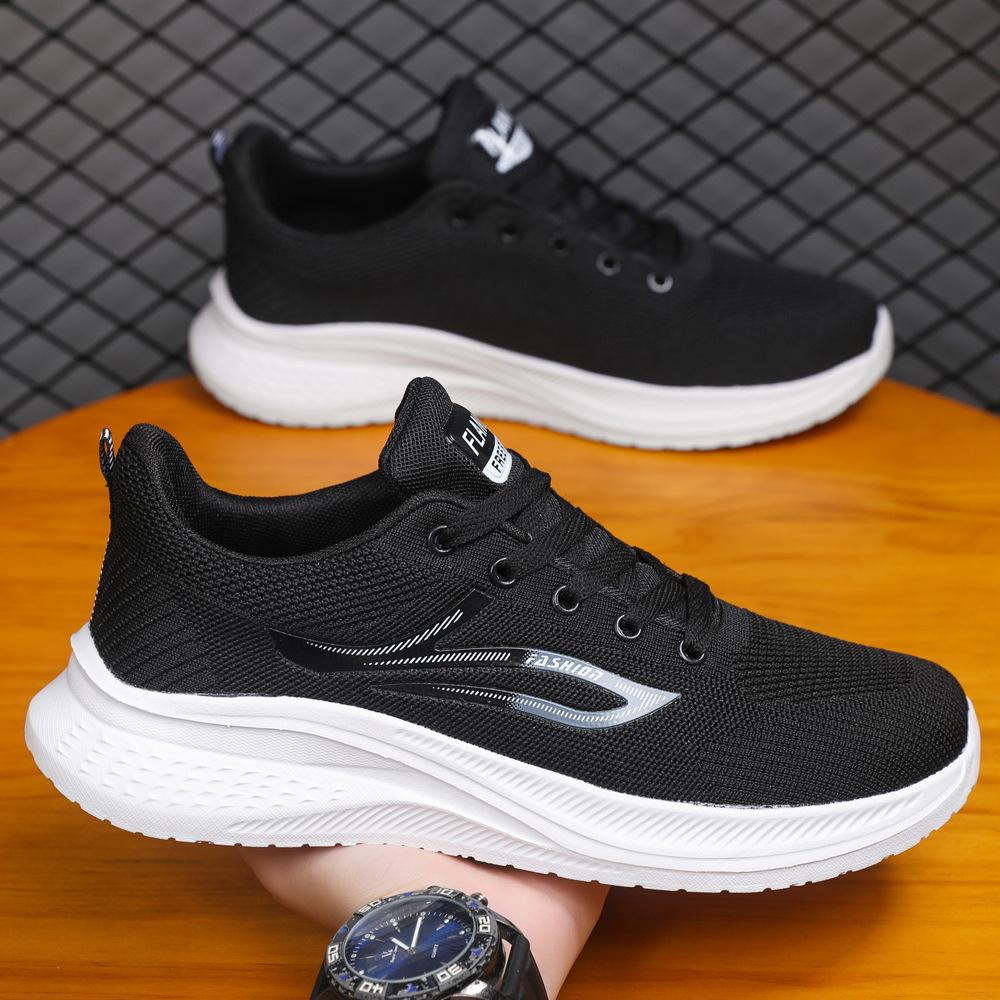 Men's Shoes Spring and Autumn New Simple Single Shoes Versatile Casual Shoes Men's Soft-soled Lightweight Running Shoes Breathable Sports Shoes