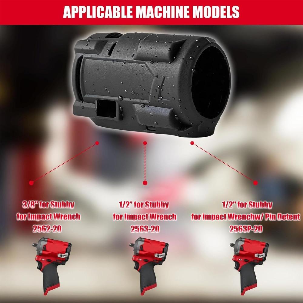 2pcs Exact Fit Impact Wrench Protective Boot Shock Protection Drop Protection Impact Wrench Cover Oil Rubber