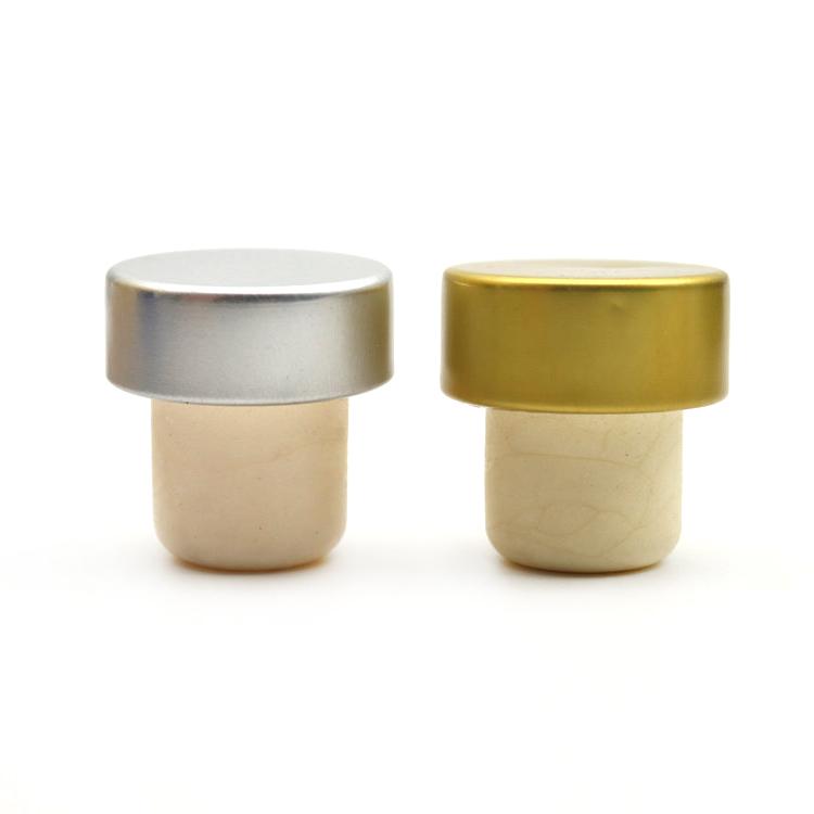 23mm Synthetic Cork Stopper with Aluminium Cap (as the picture,22.5mm 23mm)