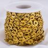 1Meter Stainless Steel Golden Flat Round Beads Link Chains for Handmade DIY Necklace Bracelet Waist Chain Jewelry Making Chain