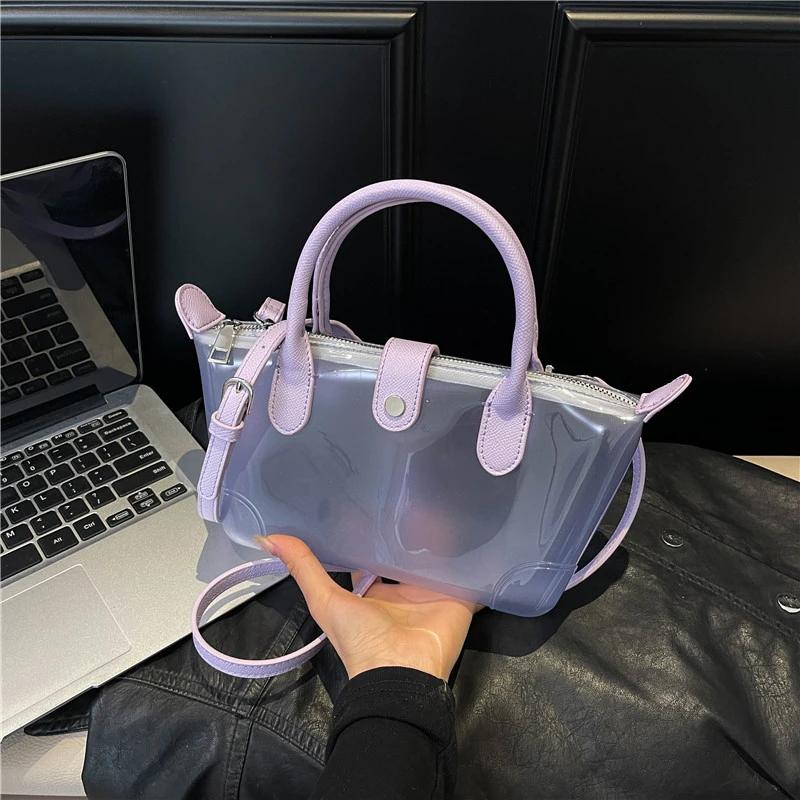 Fashion Candy Semi-transparent Women's Shoulder Bags Summer Hot Sale Advanced Sense Versatile Large Capacity Crossbody Bag