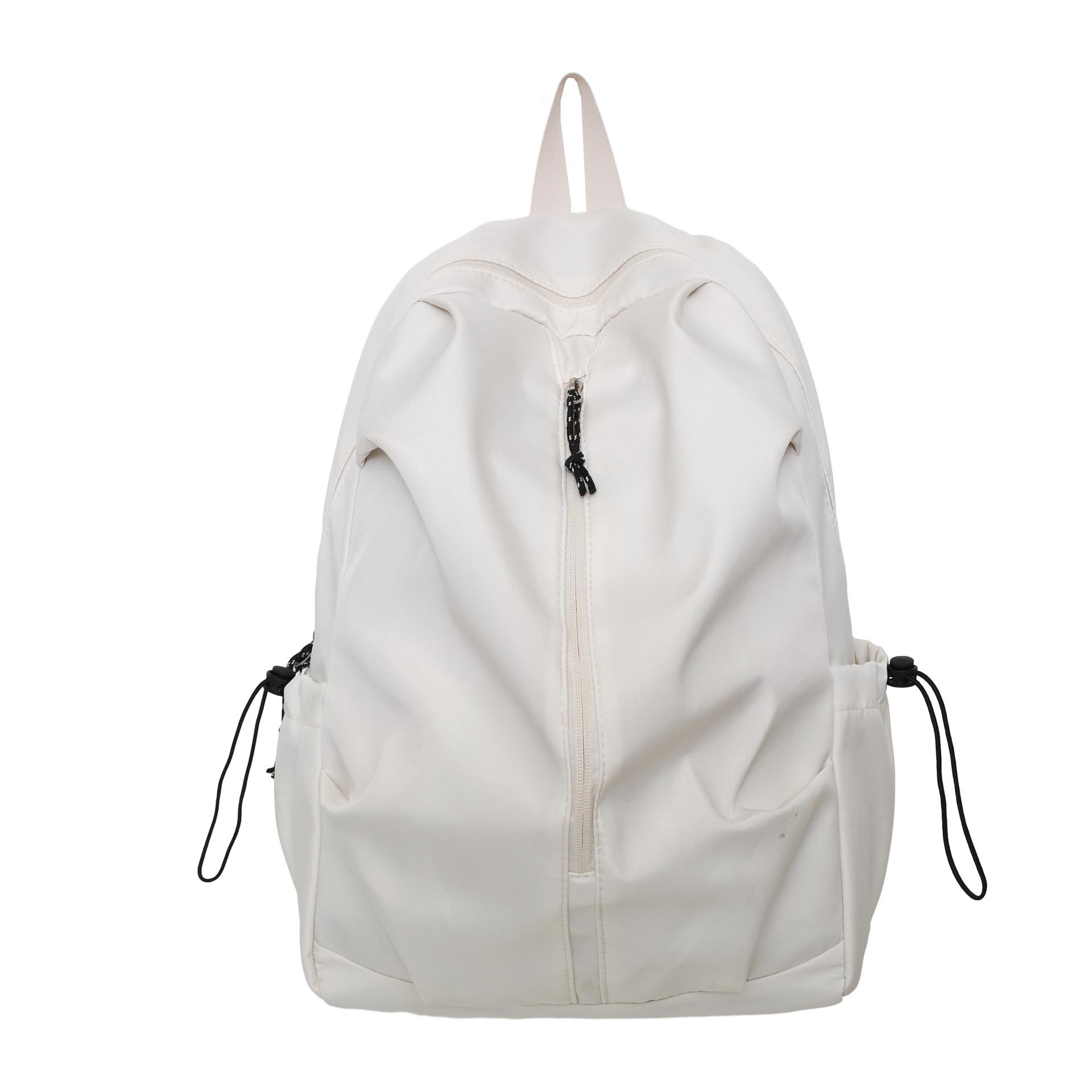 

High school student schoolbag, female junior high school student backpack, new college student simple and versatile travel backpack, computer bag білий