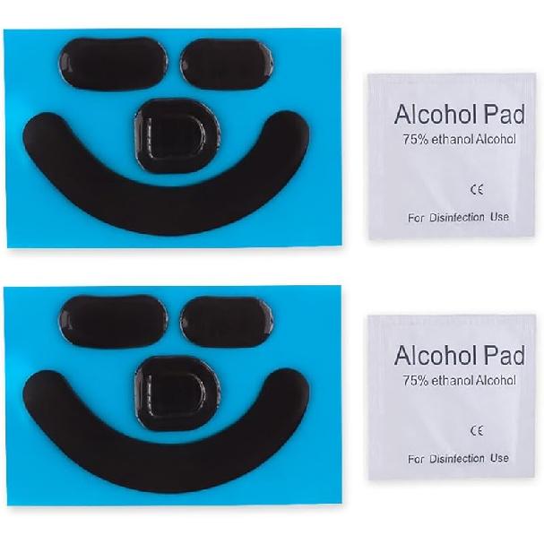 2 Sets Black Rounded Curved Edges Mouse Feet Pads Skates Compatible for Razer Basilisk V3 Pro Wireless Gaming Mouse