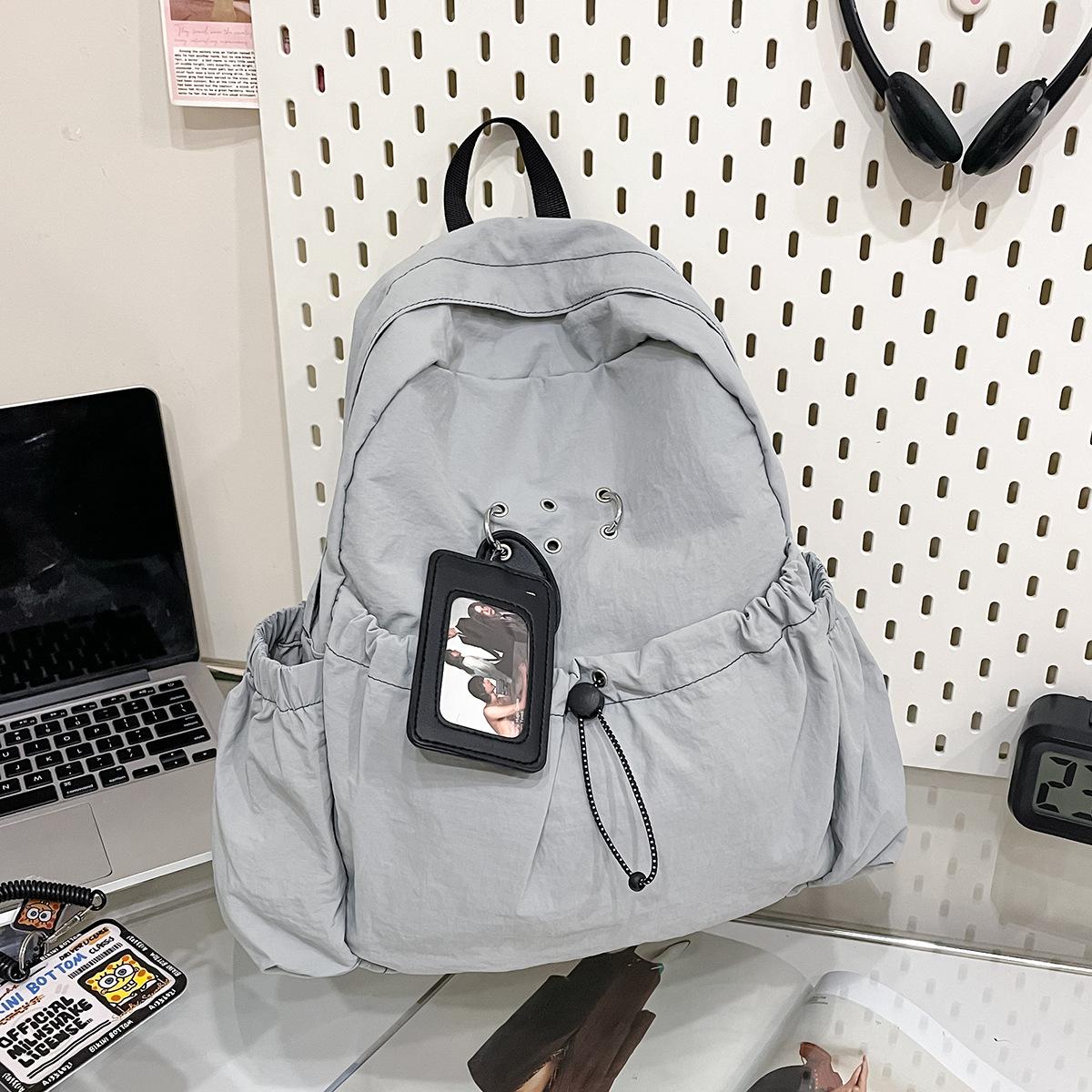 

Новый дизайн в стиле инс нишевый легкий рюкзак универсальный студенческий школьный рюкзак женский повседневный простой commuter дорожный рюкзак серый