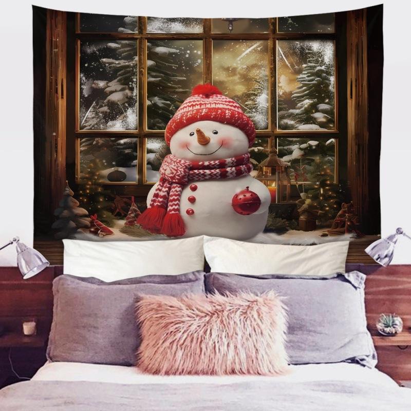 

Рождественский старик тематическая вечеринка настенный гобелен Рождественская настенная елка настенная великолепная рождественская елка камин подарки 95x73cm