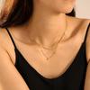 Luxury Rhombus Sequin Star Necklace - Elegant Titanium Steel Clavicle Style