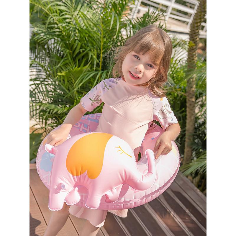 Swimming Childrens Ring Seat With Handle Cartoon Elephant Fashion Water Toy