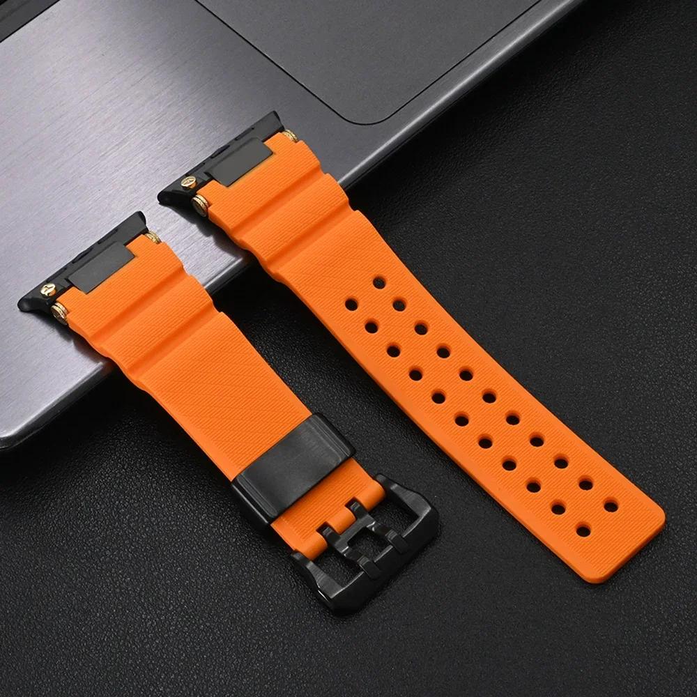 Silicone Watch Strap for Apple Watch Ultra 2 Band 49mm Sport Bracelet for Iwatch 10 46mm 9 8 7 6 Se 5 44mm 45mm Correa Wristband