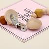 Cute Cartoon Knitted Rabbit Pacifier Clip with Beech Wood Beads