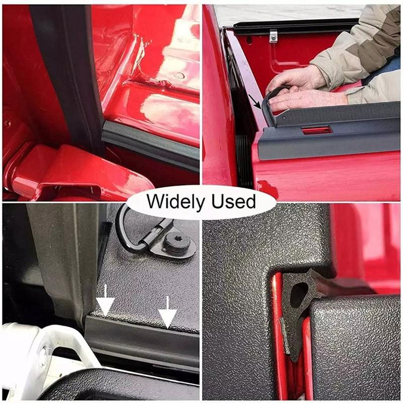 SEAMETAL 3/5m Universell Pickup Værstrips Gummi Selvklebende Bakluke Tetningssett