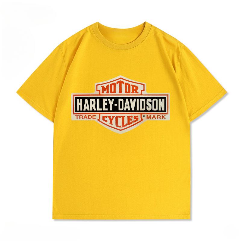 Herren Motorrad Harleys Sport Davidson T-Shirt Oversized Streetwear Y2k Sommer Vintage Rundhals Oversize T-Shirt Herren Damen Kleidung XXL grau