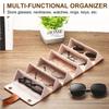 Sunglasses Travel Eyeglass Storage for Multiple Pairs of Foldable Sunglasses Portable Eyeglass Brown [PATIKIL] 6-Slot Organizer, Case, Eyeglasses,