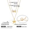 Youthway Double-layer Conch Starfish Pearl Peadant Necklace For Women New 18K Gold PVD Plated Stainless Steel Beach Jewelry