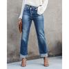 BITCED Women's Fashion Casual Solid Color Print Pants & Capris