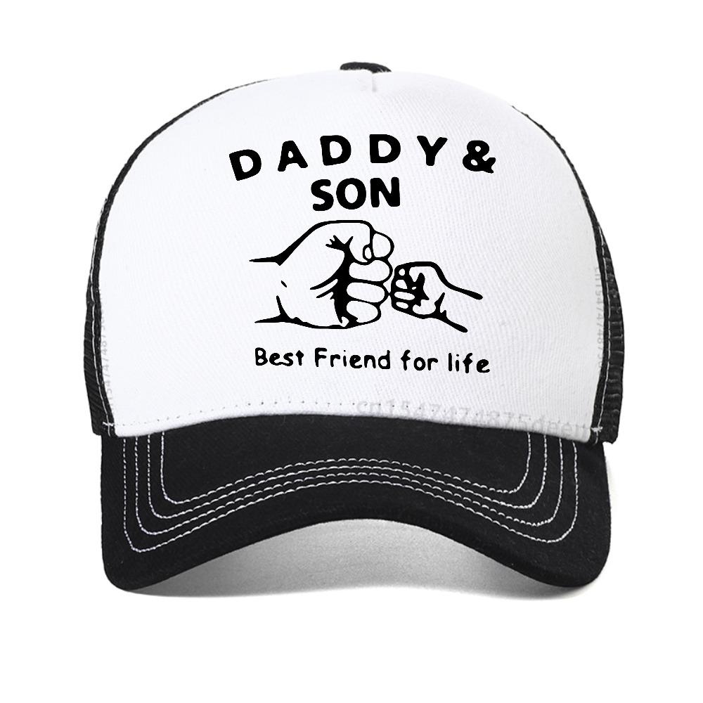 Papà figlio miglior berretto da baseball papà regalo divertente berretti novità moda traspirante cappelli Snapback estivi rete regolabile berretti da camionista