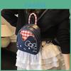 Minimalist Cat Pattern Pu Backpack With Adjustable Straps For Daily Use