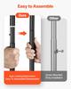 Clothes Rack, Rolling Clothing Garment Rack with Hanging Rod and Side Hooks, 90 kg Load Capacity, Heavy Duty Carbon Steel Clothing Racks with Wheels,