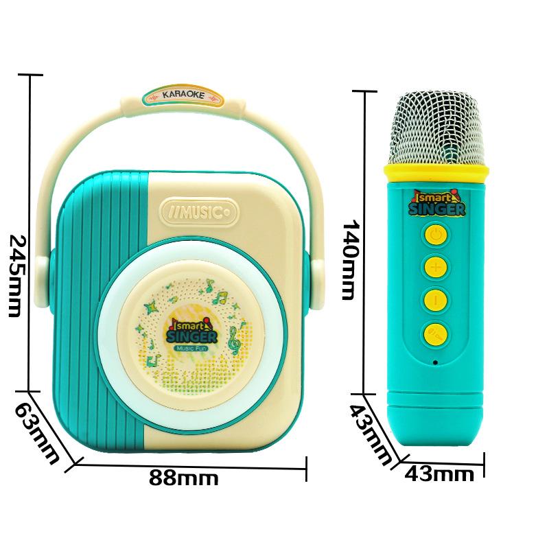 Bluetooth Wireless Karaoke Microphone with Integrated Speaker for Home and Kids