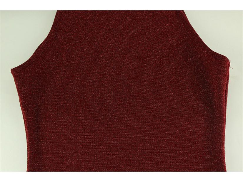 European & American Women's Sparkly Halter Slim Fit Evening Dress