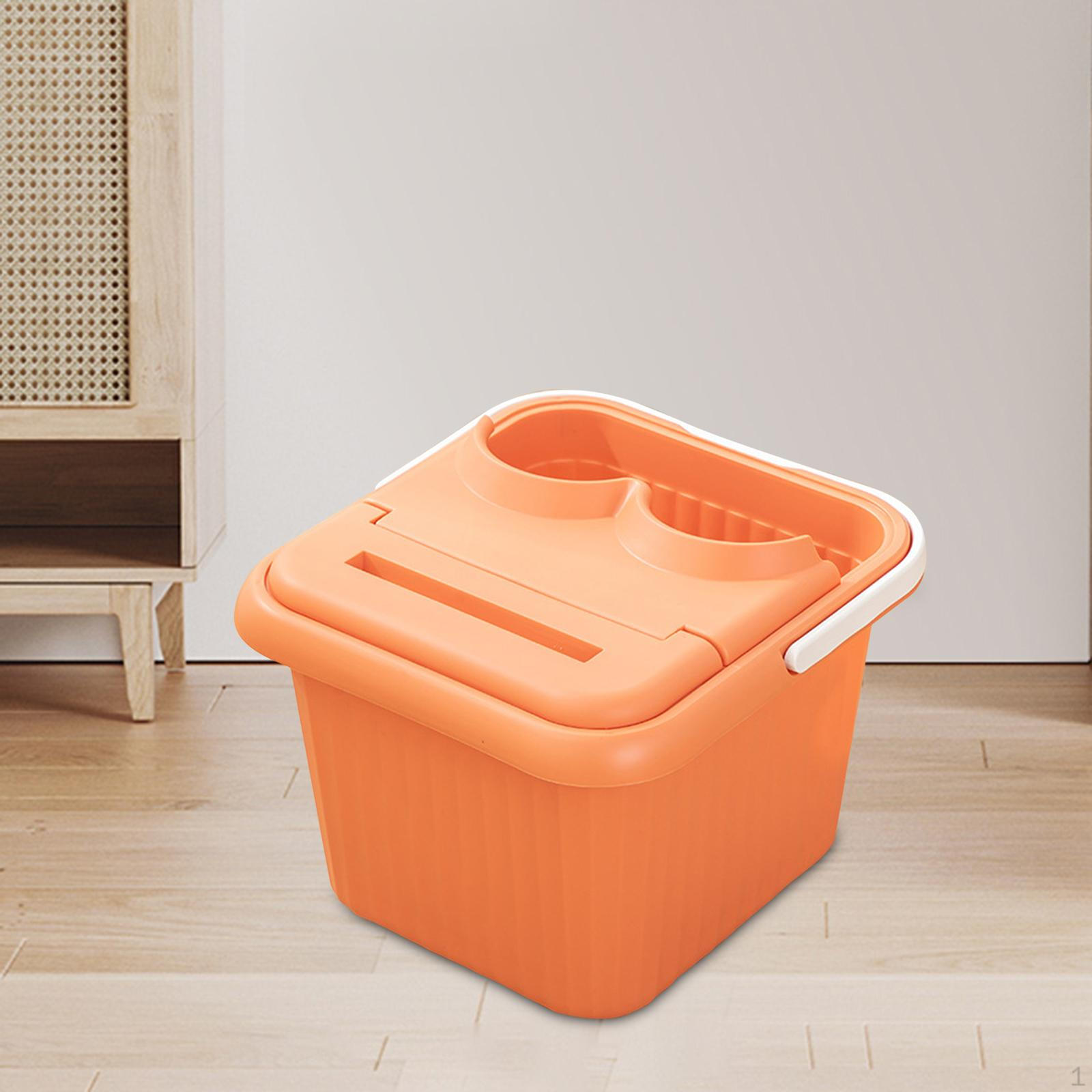 

Таз-відерце для ног, Потовщений, Висота 23,5 см, SPA-масаж, Миття для помаранчевий