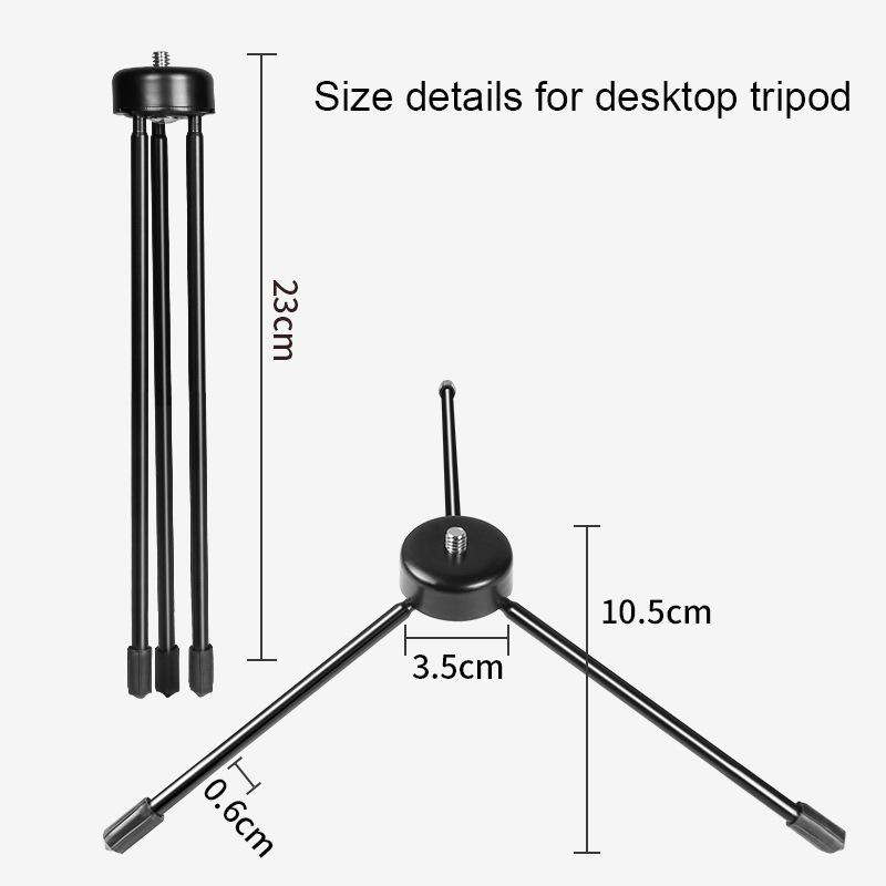 Rotating Floor-Standing Tripod with Fill Light for Mobile Live Broadcasting and Selfie