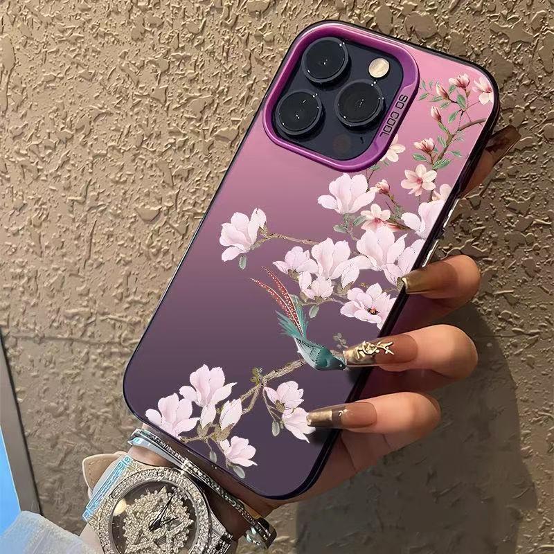 Floral Birds iPhone 17 Promax Case: Japanese & Korean Style for iPhone 16/15/14/13
