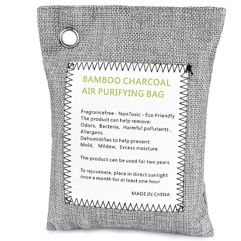 1 buc. Sac Purificator de Aer cu Cărbune de Bambus Absorbtor Natural de Mirosuri pentru Mașină Casă Deodorant cu Cărbune Activ pentru Eliminarea Formaldehidei