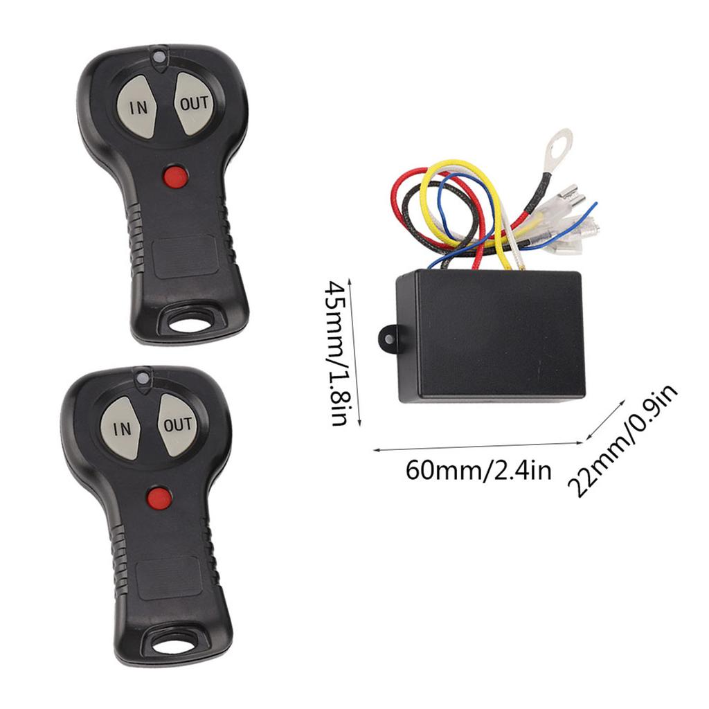 1 Pair 12V Universal Wireless Winch Remote Control Controller Kit for Car Truck