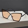 Butterfly X Metal Vintage Big Sunglasses Women Luxury Brand Designer Sun Glasses Popular Outdoor Travel Oversized Eyeglasses UV