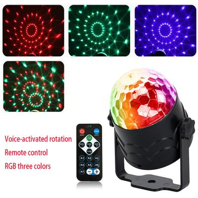 Křišťálová Magická Disko Koule Zvukem Aktivované LED Stroboskopické Světlo na Pódium s Dálkovým Ovládáním