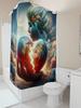 Surreal Earth Heart Shower Curtain - Waterproof, Mildew-Resistant, Machine Washable For Dreamy Bathroom Decor
