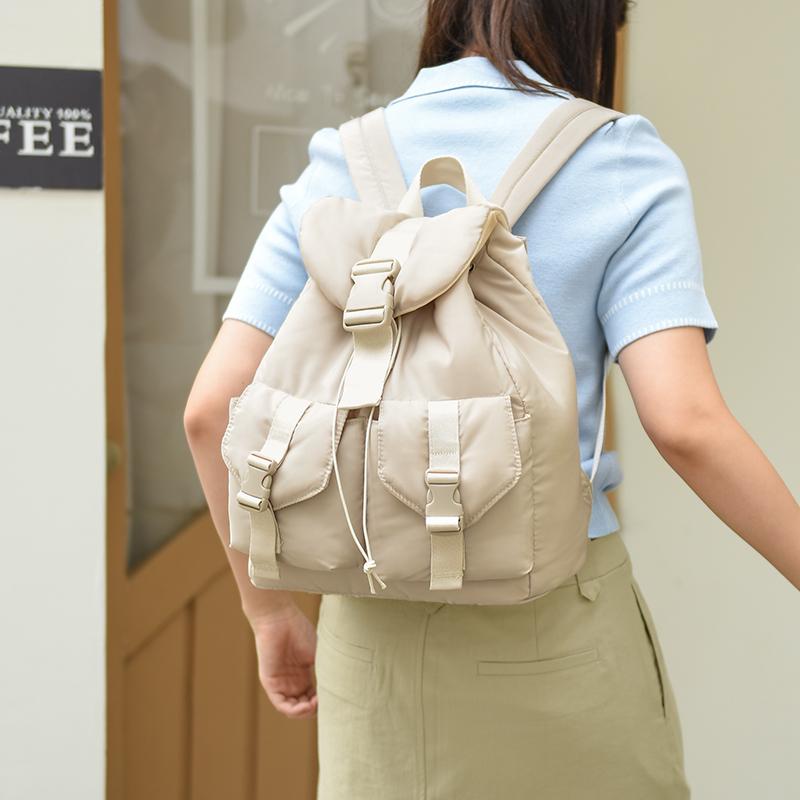 Large Capacity Lightweight Backpack Solid Color Backpack