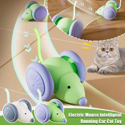 Juguetes para Mascotas Juguete Interactivo para Gatos Coche Ratón Eléctrico - Teaser Automático con Evitación Inteligente de Obstáculos Productos para Mascotas Juguete Inteligente Bola Cachorro Gatito Regalo