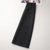 Autumn/Winter 2024 Women's Dark Woolen Bodycon Midi Skirt with Side Slit