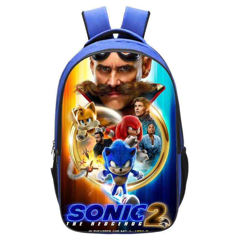 Sonic The Hedgehog 2 Children's Backpack For School Travel Colorful Artwork Unisex Design