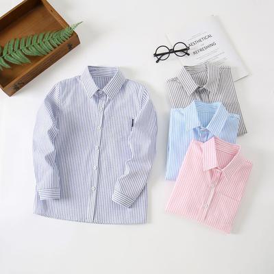 Unisex Striped Long-Sleeve Shirt for Toddlers & Kids - Boys' Spring/Autumn Top