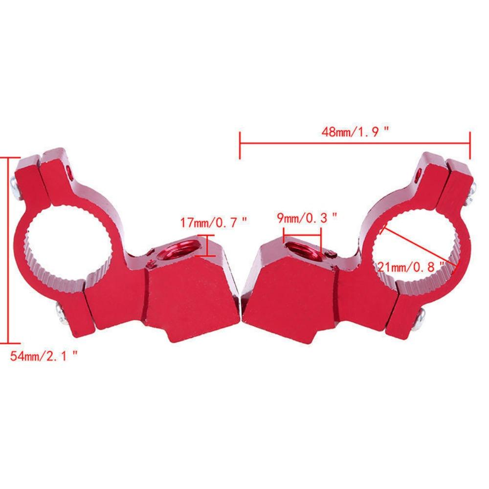 Aluminum Alloy Rear View Mirror Bracket Clamp Screw Multi-function Mount Adapter Holder CNC Aluminum 22mm 7/8"