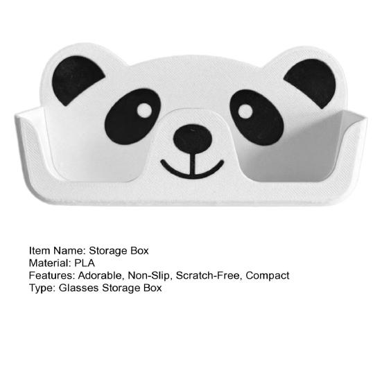 Boîte de rangement pour lunettes Support Panda Imprimé en 3D, Support Mignon de Dessin Animé pour Lunettes pour Bureau Table de Chevet, Organisateur Antidérapant Anti-Rayures pour Lunettes de Soleil, Décoration Amusante pour Chambre