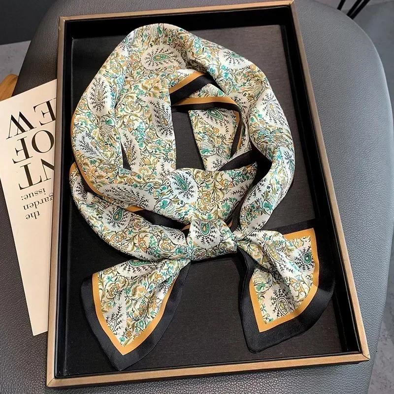 17*150cm Ribbon Silk Scarfs Female Luxury Design Hair Band Skinny Scarf Neck Ties Women Bag Scarves Neckerchief Foulard Lady