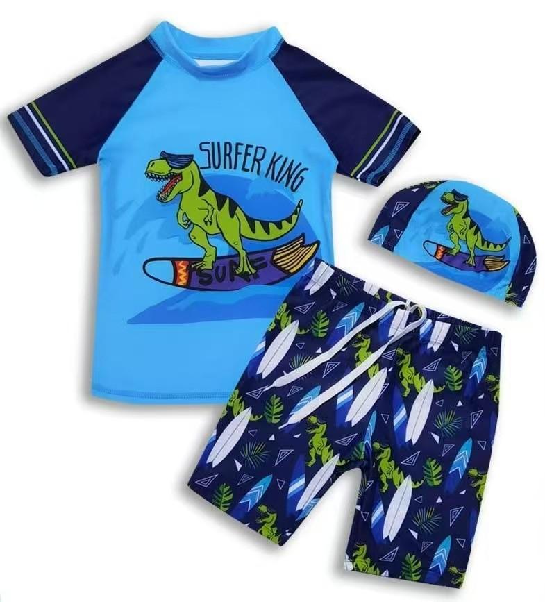 

Детский цельный купальник с цветными блоками 140 тёмно-синий