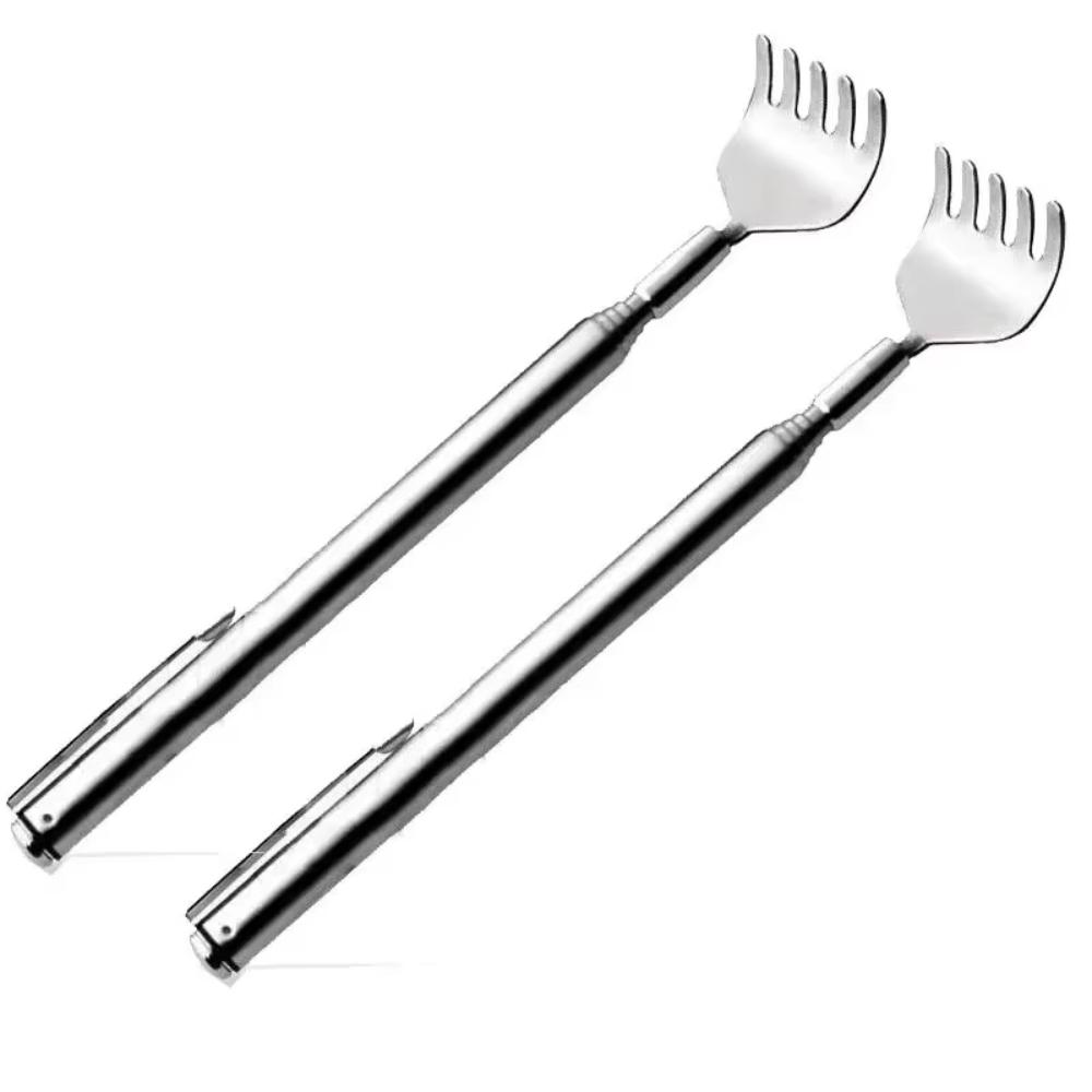 Extendable Back Scratcher Tool – Stainless Steel Pocket Massager with Clip for Elderly & Limited Mobility
