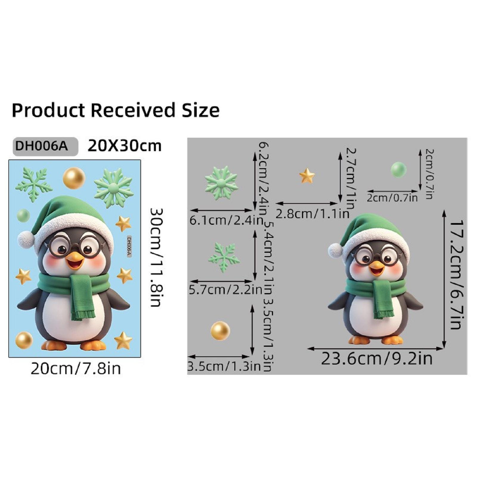 Рождественские статические наклейки на окна One Size