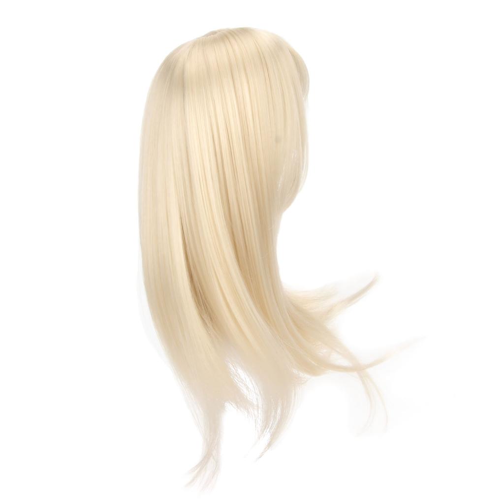 1 6 Ball Jointed Doll Wig for 15.5 to 17cm Doll Milk Gold Long Hair with Bangs DIY Doll Wig