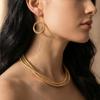 European-American Multi-layer Snake Bone Detachable Choker: High-End Heavy Metal Style Statement Necklace