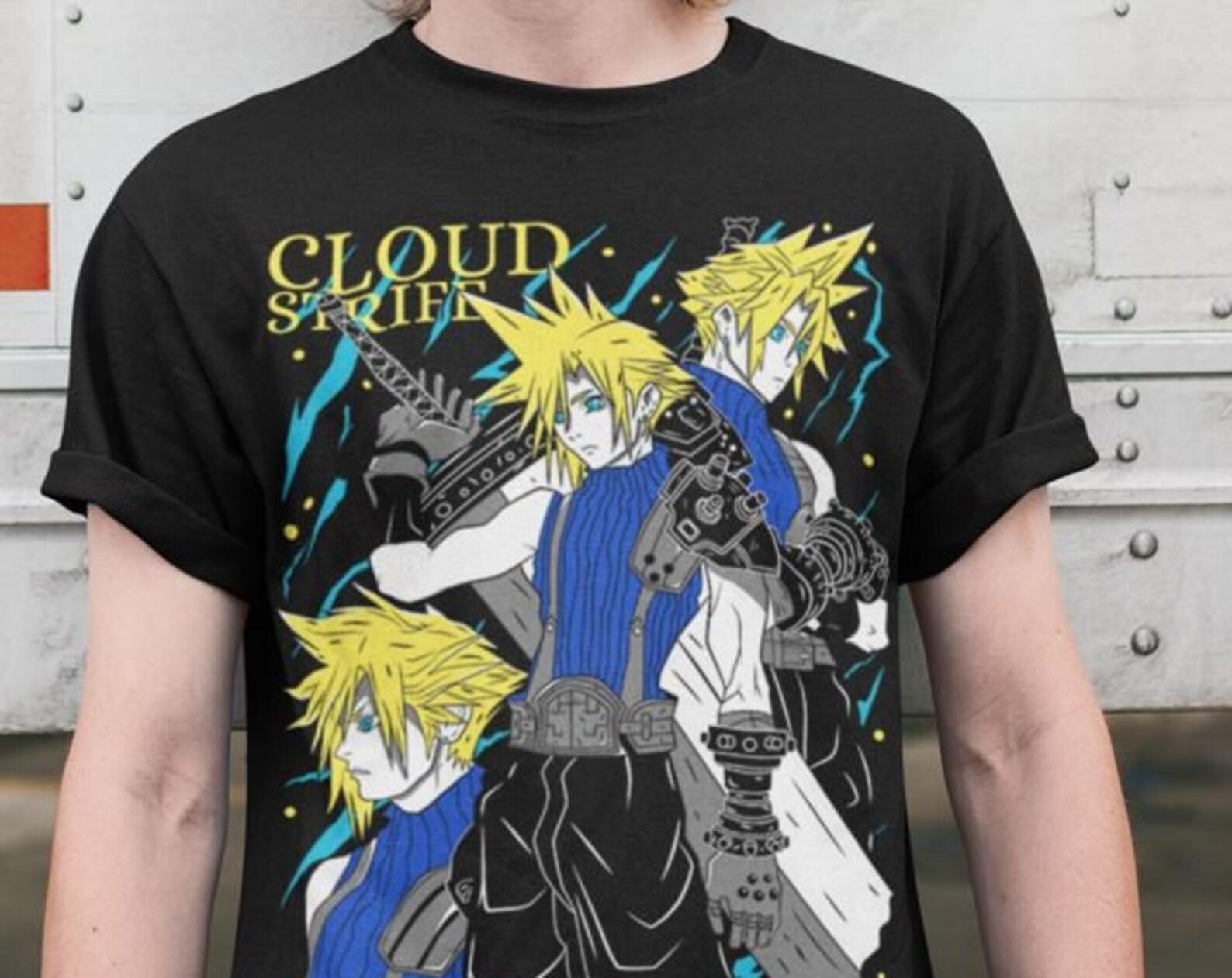Fantasy Final Seven FFVII Tifa Gaming T-Shirt, Anime Waifu Material Shirt M