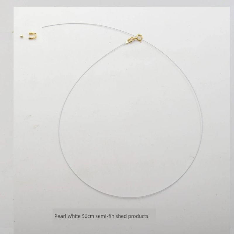 

Сделай сам Тонкая стальная проволока Кристальная нить Бисероплетение Устойчивая к истиранию нить для браслета Pearl White 50cm semi-finished products